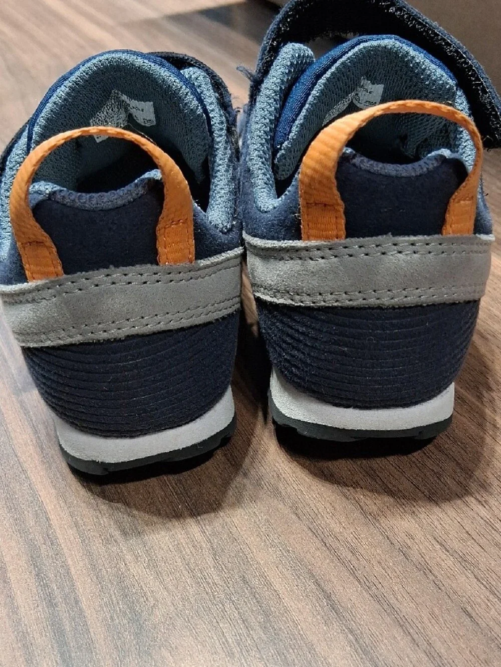 Tsukihoshi Navy, Gray & Orange Kids' Athletic Sneakers